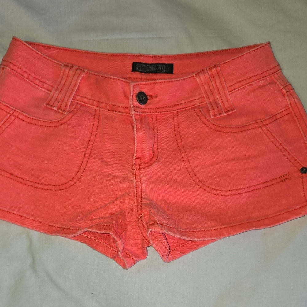 zdazzled Vibrant Coral Jean Shorts